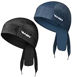 YANIKY Sports Bandana Cap UV Schutz Atmungsaktive Kopftuch Herren Damen Schnelltrocknend Durag Unter Helm Für Sommer Outdoor Sportarten Laufen