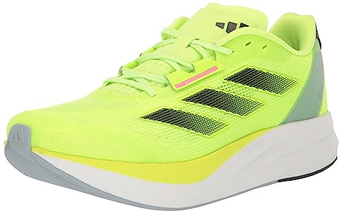 adidas Men's Duramo Speed Sneaker, Lucid Lemon/Core Black/Wonder Blue, 10