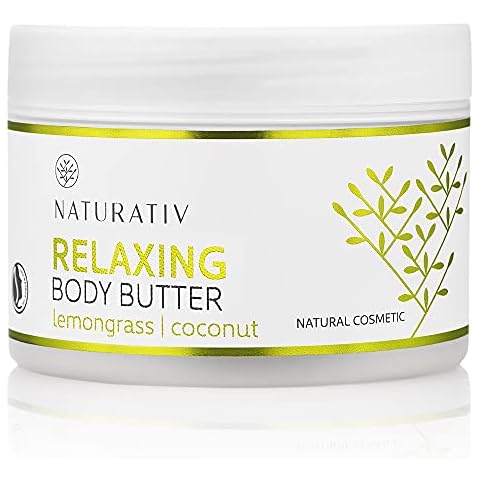 Naturativ Relaxing Body Butter | 250 ml | Entspannende Körperbutter | Enthält Sheabutter, Zitronengrasöl, Vitamin E Cover