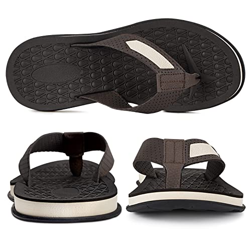 Image of MALIDA Mens Flip Flops Non-Slip Bathroom Shower Shoes Cushion foam Indoor and Outdoor Thong Sandals