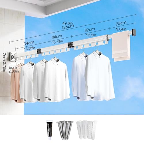 Étendoir à linge pliable mural pour sécher le linge sur le balcon