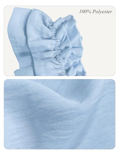 Image of KFUBUO Womens Pajamas Set 2 Piece Ruffle Pj Soft Tank Top and Shorts Sleepwear Set Bridal Pajama for Women Set