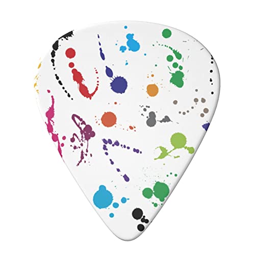 Lot de 6 médiators abstraits pour guitare acoustique, guitare électrique, basse, ukulélé – fins, moyens et épais. - Les Beatles, Paul McCartney, John Lennon, RIngo Starr, George Harrison Lot de 6 médiators abstraits pour guitare acoustique, guitare électrique, basse, ukulélé - fins, moyens et épais. – Image 4