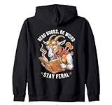Photo Gallery leggi libri, sii strano, rimani feral funny goat felpa con cappuccio Photo Gallery leggi libri, sii strano, rimani feral funny goat felpa con cappuccio