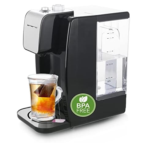 Emerio WD-118981 Heißwasserspender schnurlos Schwarz, Silber, 2600, BPA freier Kunststoff ohne Weichmacher, 2200 milliliters Cover