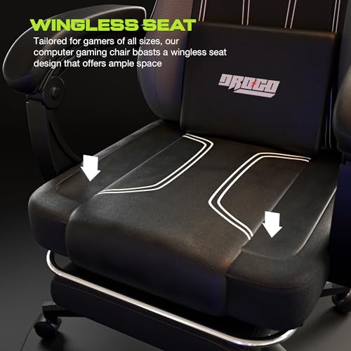 DROGO Onyx Ergonomic Gaming Chair, High Back Computer Chair with PU Leather, Linkage Arm Rest, Adjustable Height, Head & Lumbar Support | Home &... - Image 6