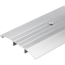 36" x 4" x 1/2" Fluted Aluminum Exterior Door Threshold, ADA Accessible Metal Door Saddle & Transition Strip for Doorways, Heavy Duty Silver Threshold
