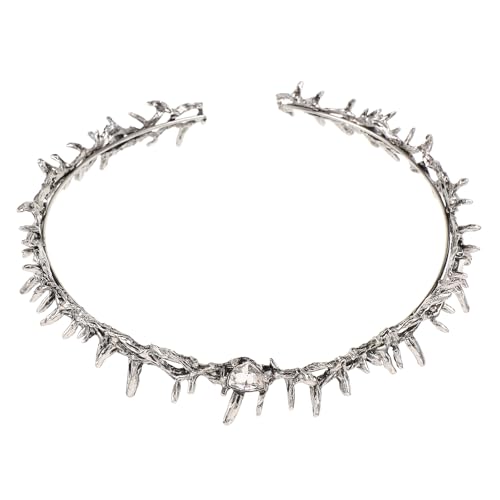 LIFKOME de Espinas Dorada para Mujer Accesorio Gótico Ligero para Disfraces de Halloween y Fiesta Adorno Artesanal para Cabeza Complemento Cómodo para Cosplay