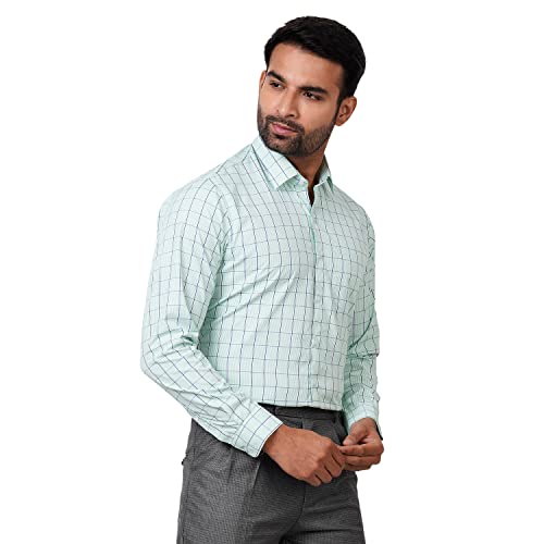Image of Maharaja Polyester Checkered Office Wear Shirts for Men