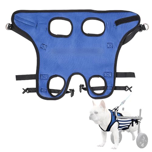 Lokshun Dog Wheelchair Harness for Back Legs, Dog Wheelchair Replacement Accessories, Breathable Soft Clothes for Dogs