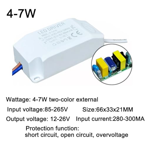 Fuente de alimentación aislada 4-7W para lámparas de techo bicolor 2