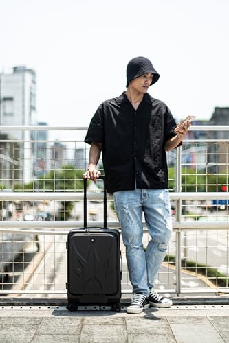 Image of Acer Predator Street-Style Carry-on 20-Inch Carry-On Luggage Laptop Bag | Silent Dual-Row Wheels | Front-Opening Design | Laptop and Tablet Compartment | TSA Approved Lock | Matte Gray