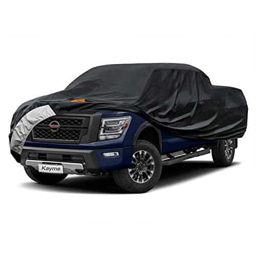 Kayme 7 Layers Truck Cover Fit Nissan Frontier (1998-2023 Crew Cab/King Cab), Waterproof All Weather, Heavy Duty Outdoor Pickup Cover Sun UV Rain Prot