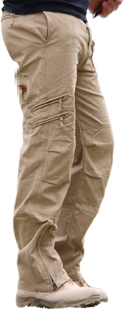 KEHAIOO Men's Cargo Pants, Army Military Tactical Pants, Camo Jogger Plus Size, Cotton Many Pocket Camouflage Trousers