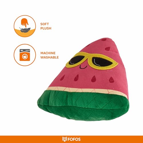 Image of BarkButler x FOFOS Summer Watermelon Dog Toy - Tough Plush & Squeaky Toys for Dogs, Dog Toys for Large Dogs (5-30kgs) - Pink