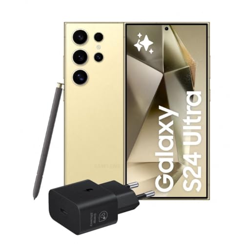 Samsung Galaxy S24 Ultra Smartphone AI, Caricatore incluso, Display 6.8'' QHD+ Dynamic AMOLED 2X, Fotocamera 200MP, RAM 12GB, 512GB, 5.000 mAh, Titanium Yellow [Versione italiana]