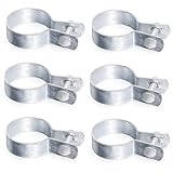 KINNAN Kettenglied-Spannbänder aus verzinktem Stahl mit erforderlichen Schrauben und Muttern, Maschendrahtzaun-Hardware für Zaun, Tor, Pfosten, rostfrei, einfach zu bedienen, 6 Stück