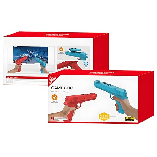 Pistola de juego para mando de Switch/Switch OLED [Paquete de 2],Mando de pistola de movimiento de Switch Agarre de mano para juegos de disparo Wolfenstein 2: El Nuevo Coloso - para tirador de pistola - imagen 5