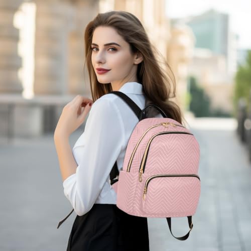 Image of ALAZA Rose Pink Small Backpack Purse for Women Travel Bag Fashion Daypack Back Pack Shoulder Bag
