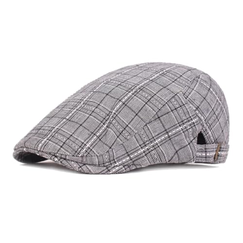 Image of Quanhaigou Men's Cotton Flat Ivy Gatsby Newsboy Driving Hat Adjustable Irish Cabbie Ivy Driving Hunting Cap