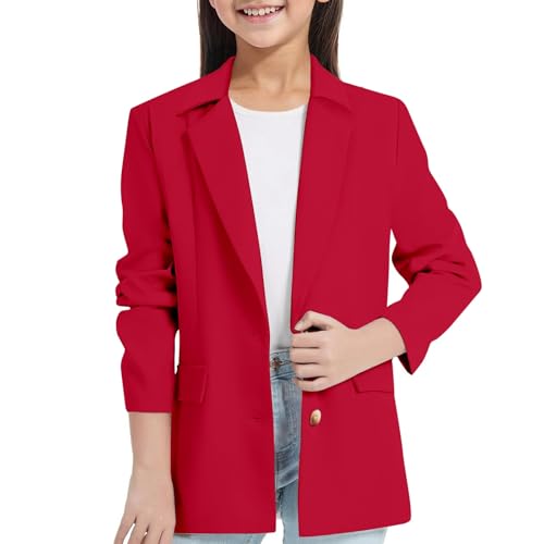 Veste de ville pour fille 6-14 ans avec col cranté et poche intérieure