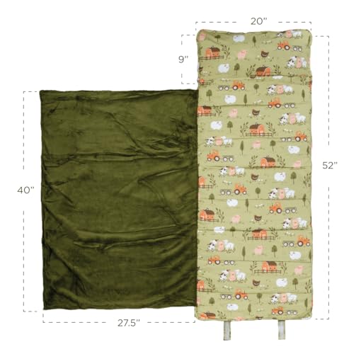 Image of Stephen Joseph, Toddler All Over Print Nap Mat with Soft Blanket and Removable Pillow for Boys & Girls, Kids Sleeping Bag for Elementary, Daycare, Preschool with Carry Handle, Camo