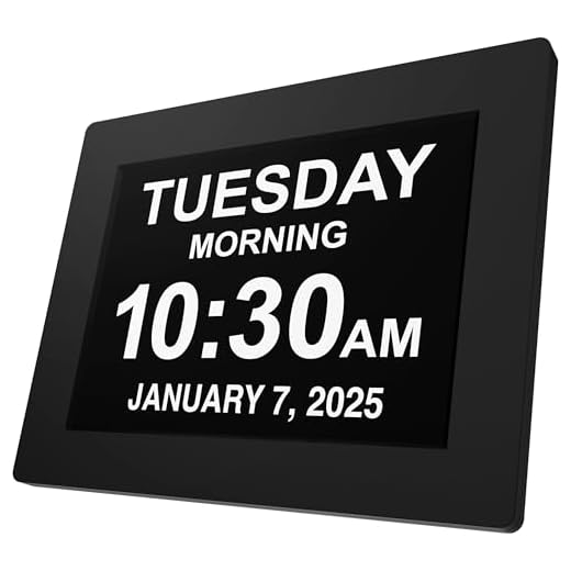 American Lifetime Newest Version Day Clock Extra Large Impaired Vision Digital Clock with Battery Backup and 5 Alarm Options