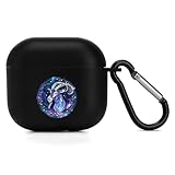 custodia protettiva con segno zodiacale capricorno, compatibile con airpods 4, divertente custodia per cuffie, per donne e uomini