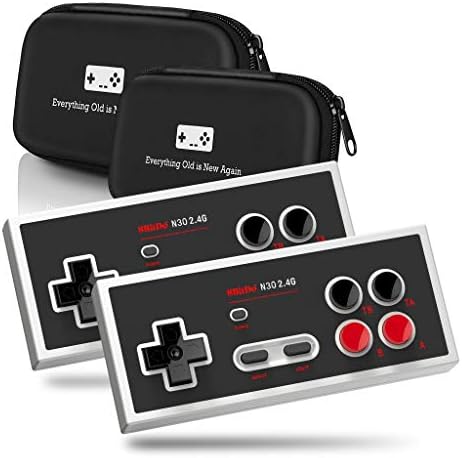 8Bitdo N30 2.4G Wireless Gamepad Double-Pack Bundle - Includes Carrying Case - NES Classic Edition