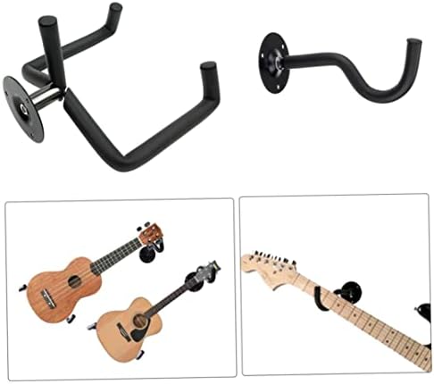 Guitar Wall Mount Horizontal Hanger, Acoustic Electric Classical Guitar Hooks Wall Hangers Rack Stand, Metal Guitars Holder Wall Bracket Display Wall Mount for Ukulele Guitar Banjo Mandolin