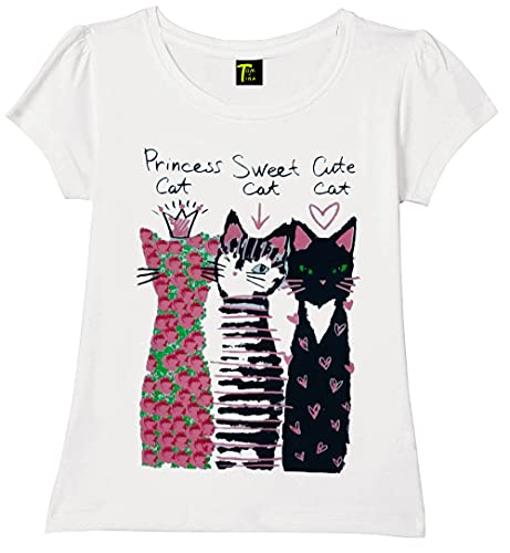 Image of Tom & Tina Regular Fit Girls T-Shirts - Pack of 5, Multi-Colored (Tshrt-0173)