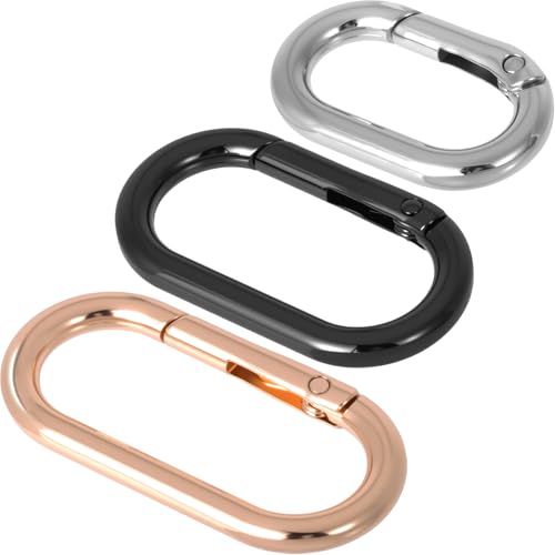 Image of Oval Spring Ring Clips, Metal Keyring Purse Clip