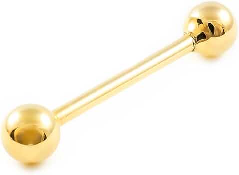 Kit Piercing Alla Lingua - 14 Pezzi - Acciaio Chirurgico 14G - Aste Da 10 A 22 Mm - Per Capezzoli E Lingua - Foto 4