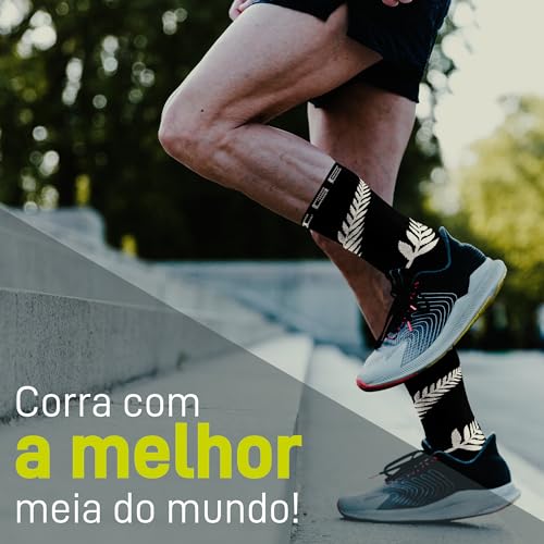 SPORTBR - Meia Steigen Cano Alto - New Zeeland - Tecnologia Anti-Bolhas, Meia Estampada Divertida, C