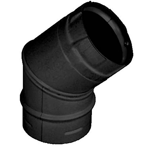 3'' PelletVent Pro Black 45 Degree Elbow