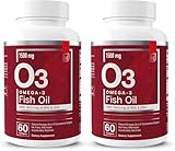 Essential Elements Omega-3 Fish Oil Supplement with EPA & DHA | Fatty Acids for Immune, Heart & Cognitive Support | Omega-3 Fish Oil 120 Softgels (2-Pack)