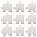 Pandahall - 20 ciondoli in alluminio per stampaggio a forma di puzzle, 38 x 39 x 1,5 mm, con foro da 4 mm