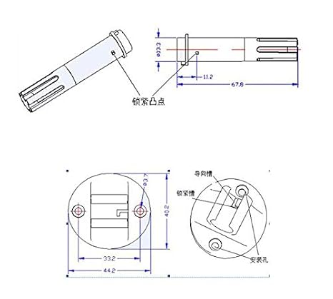 Taidacent Corrosion and Acid Resistance I2c Digital Temperature Temp and Humidity Meter Soil Moisture Sensor SHT20 (SHT20)