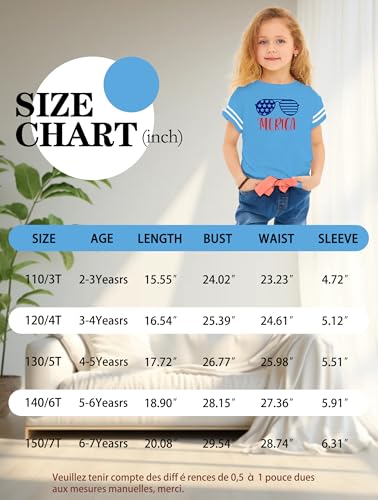 Image of Ithalt Toddler Boys Girls American Flag Shirts 4th of July Tshirt Kids USA Patriotic Tee Independence Day Outfit(3-7y)