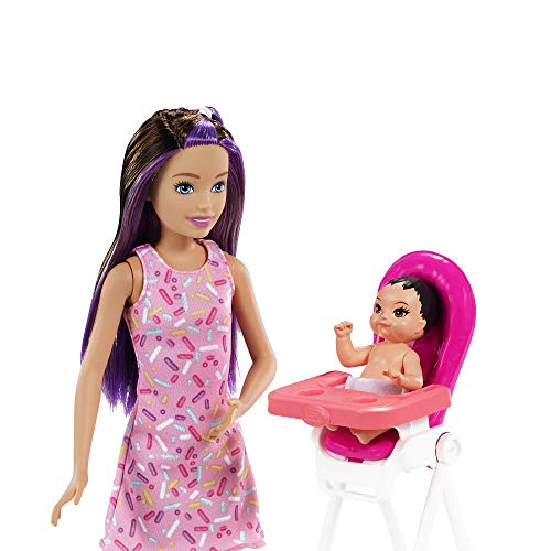 Barbie GRP40 - „Skipper Babysitters Inc." Geburtstag-Spielset mit Babysitter-Puppe & Baby-Puppe (schwarzhaarig) mit Farbwechseleffekt und Zubehör, für Kinder von 3 bis 7 Jahren – Bild 4