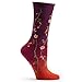 Ozone Women's Tibetan Flowers Sock,Fuchsia,