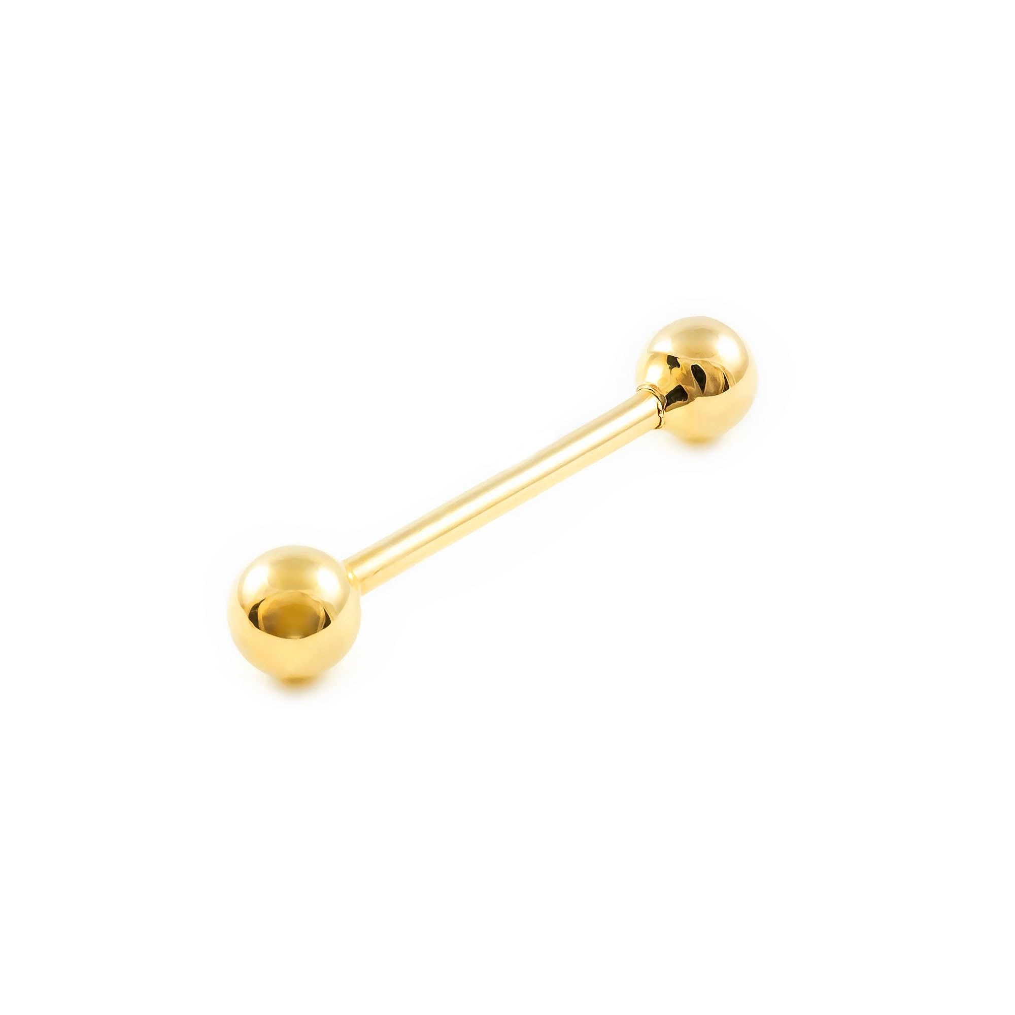 Monde Petit Piercing für Zunge Kugel 5 mm - Gelbgold 18 Karat (750) - Geschenkbox - Garantiezertifikat