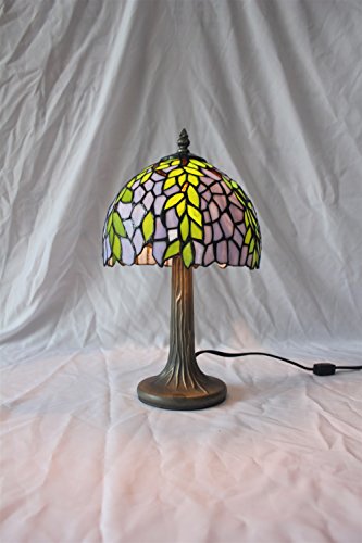 HDO 8-Zoll Vintage Pastorale Glasmalerei Tischlampe Schlafzimmer Lampe Nachttischlampe (Farbe : 1) Cover