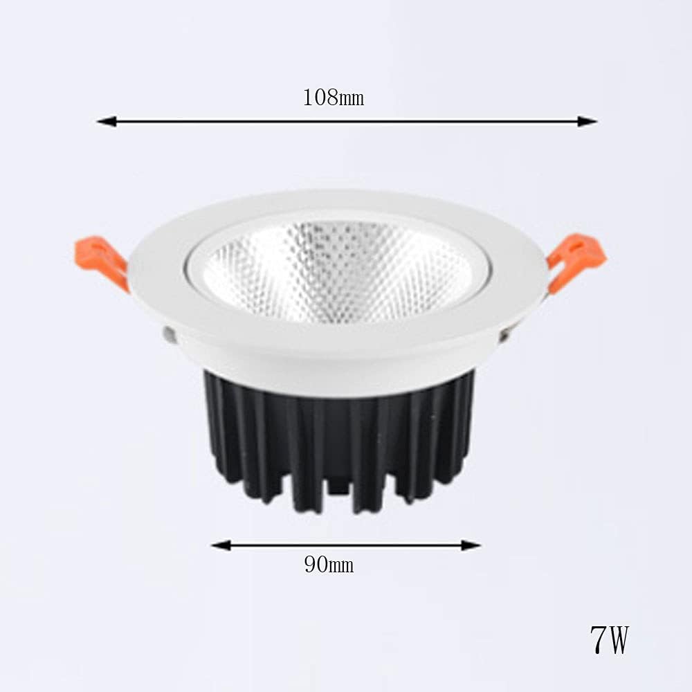 4 Pack Lamp Holder Multi-Directional Adjustable Downlight Aluminum LED Recessed Lighting Suitable for Showcase Office Home Store Canister Lights,Neutral Light-7W (Warm Light 10W)