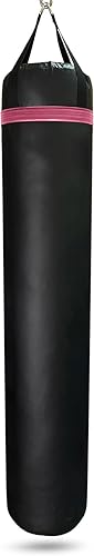 Negro rosa 6 pies alto Muay Thai bolsa sin relleno Hecho en EE.UU. saco de boxeo por encargo bolsa pesada golpeando el bolso