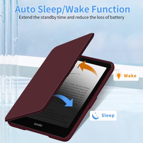 Image of Sanyetral Protective Case with Auto Wake /Sleep Function, Incompatible with TCL Remarkable Nokia -Red