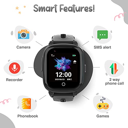Image of Turet Stardust Smart Watch for Kids- Smartwatch for Boys and Girls with Camera, Games, Recorder, Phone Book, SMS, 2-Way Calling Kids Watches - No GPS - No App