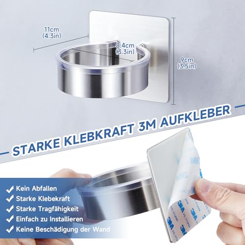 YYBO Fönhalter Ohne Bohren, Föhn Halterung, Fönhalterung Föhnhalter Wand, Haartrockner Halterung Föhn Aufbewahrung, Selbstklebend Haartrocknerhalter für Bad Barbershop Hotel