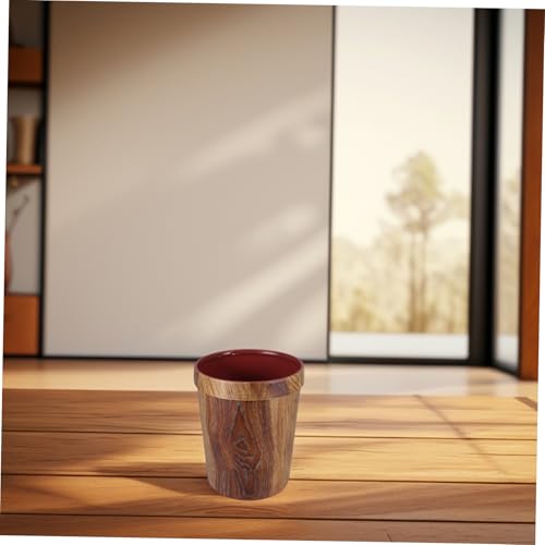 Caneca de basura rectangular con diseño madera vintage 10L miniatura 6