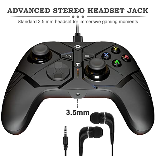 Swvoe Wired Game Controller Compatible With Above Windows 10, Wired Controller For Pc Platform, Pc Gamepad Controller With 3.5Mm Audio Jack, Programming Keys, Turbo thumb #2